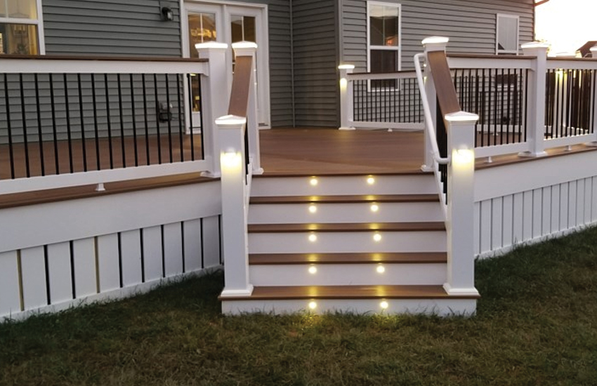 Ambient deck lighting at dusk